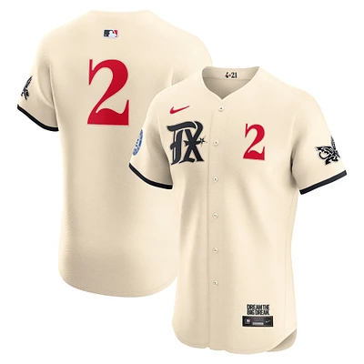 Men's Nike Marcus Semien Cream Texas Rangers City Connect  Elite Jersey