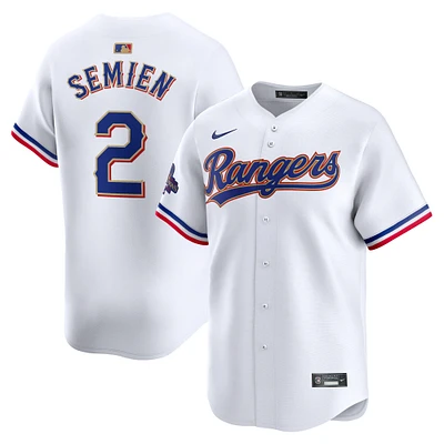 Maillot de joueur Nike Marcus Semien blanc Texas Rangers 2024 Gold Collection Limited pour homme