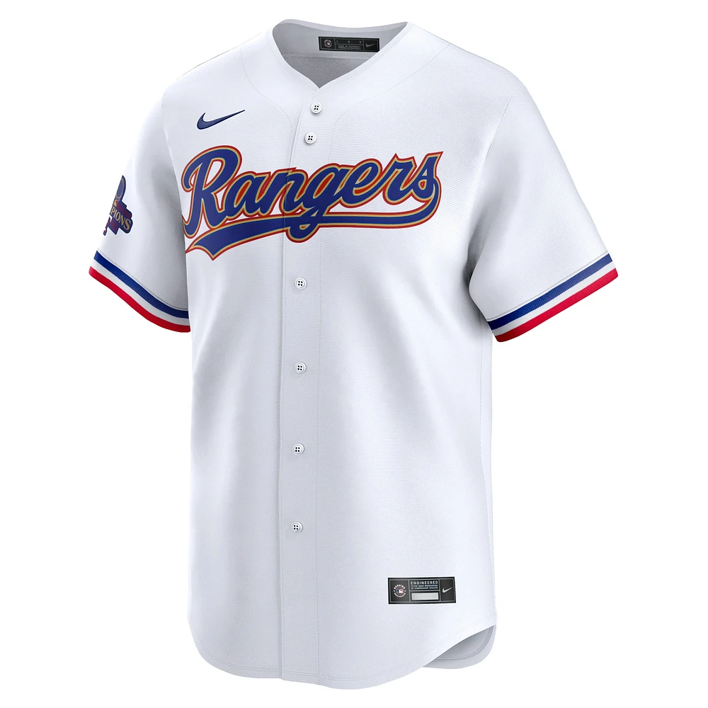 Men's Nike Max Scherzer White Texas Rangers 2024 Gold Collection Limited Player Jersey