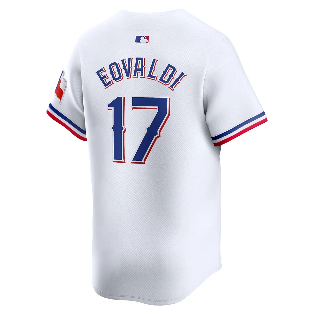 Maillot de joueur Nike Nathan Eovaldi Texas Rangers Home Limited pour homme, blanc