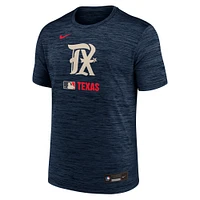 T-shirt Nike bleu marine Texas Rangers 2025 City Connect Authentic Collection Velocity Performance pour homme
