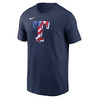 T-shirt Nike Americana bleu marine des Texas Rangers pour homme