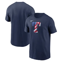 T-shirt Nike Americana bleu marine des Texas Rangers pour homme