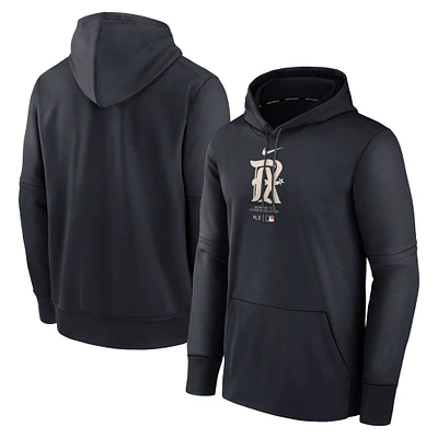 Men's Nike Navy Texas Rangers Authentic Collection City Connect Performance Pullover Hoodie