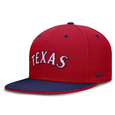 Men's Nike  Red/Royal Texas Rangers True Primetime Two-Tone Performance Fitted Hat