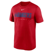 T-shirt Nike rouge Texas Rangers Knockout Legend Performance pour homme