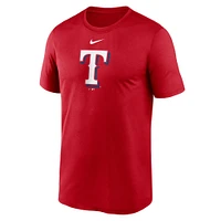 T-shirt de performance Nike Texas Rangers Legend Fuse avec grand logo pour homme, rouge