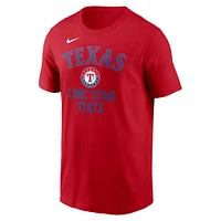 T-shirt Nike rouge pour homme des Texas Rangers de la ville natale locale