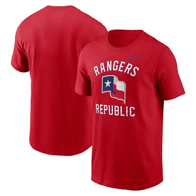 T-shirt Nike Texas Rangers Lone Star Flag Hometown pour homme rouge