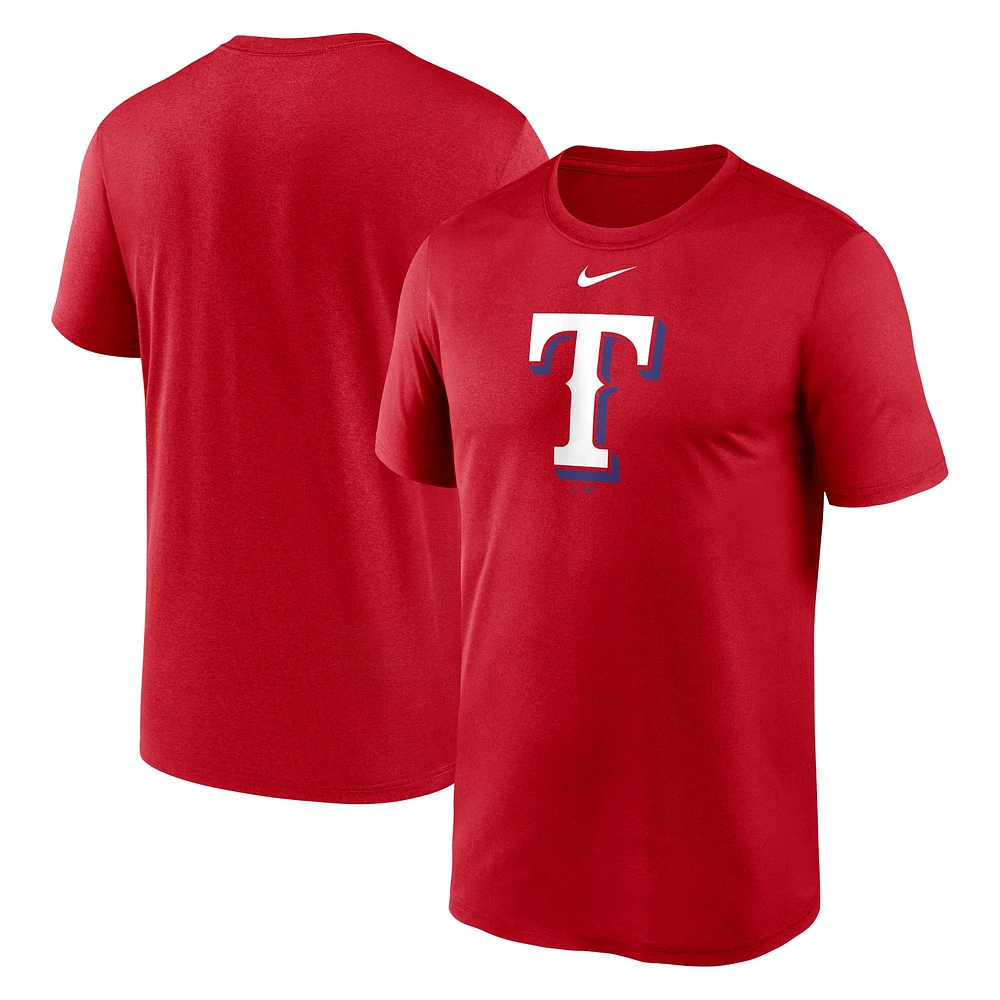 T-shirt Nike rouge avec logo New Legend des Texas Rangers pour homme