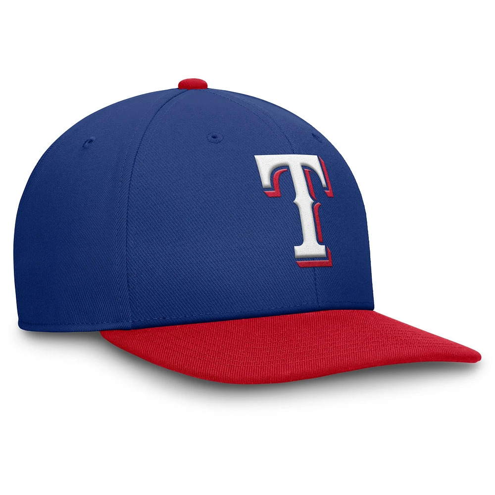Men's Nike Royal/Red Texas Rangers Pro Performance Snapback Hat