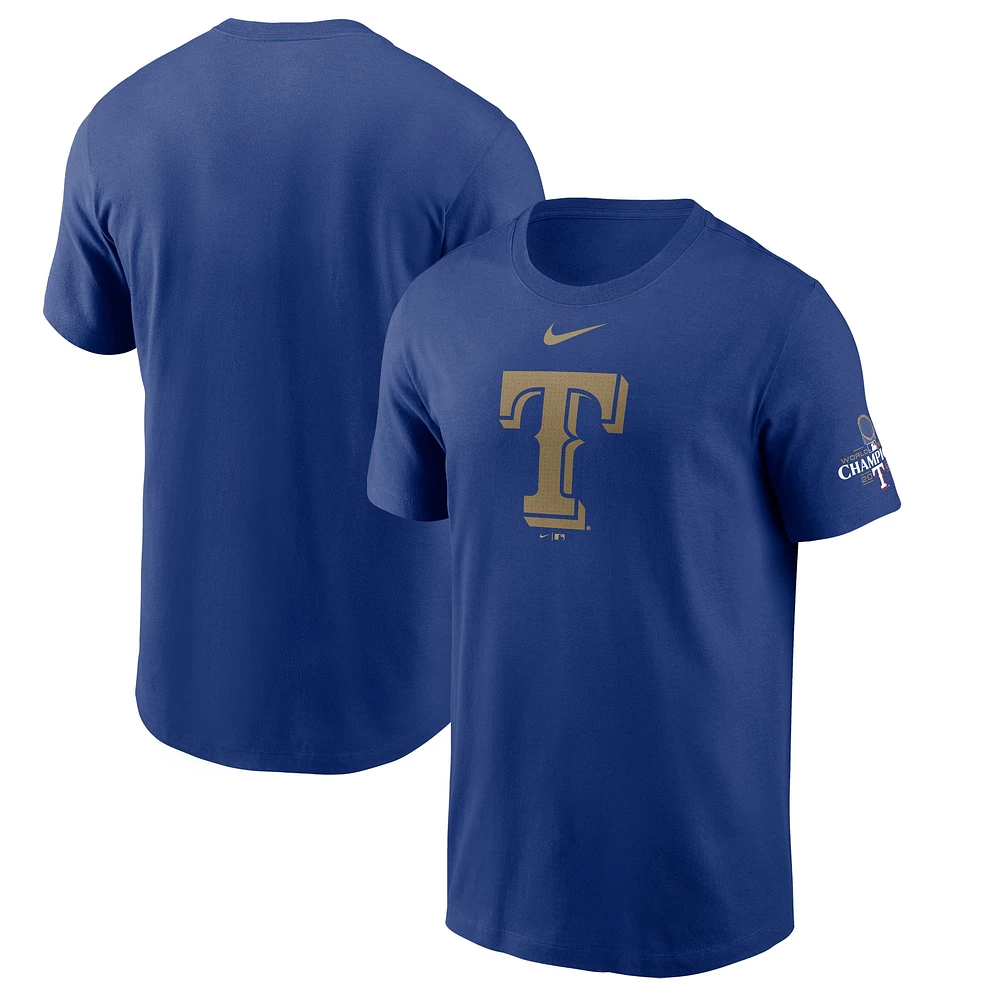 T-shirt Nike Royal Texas Rangers 2024 Gold Collection pour homme avec logo