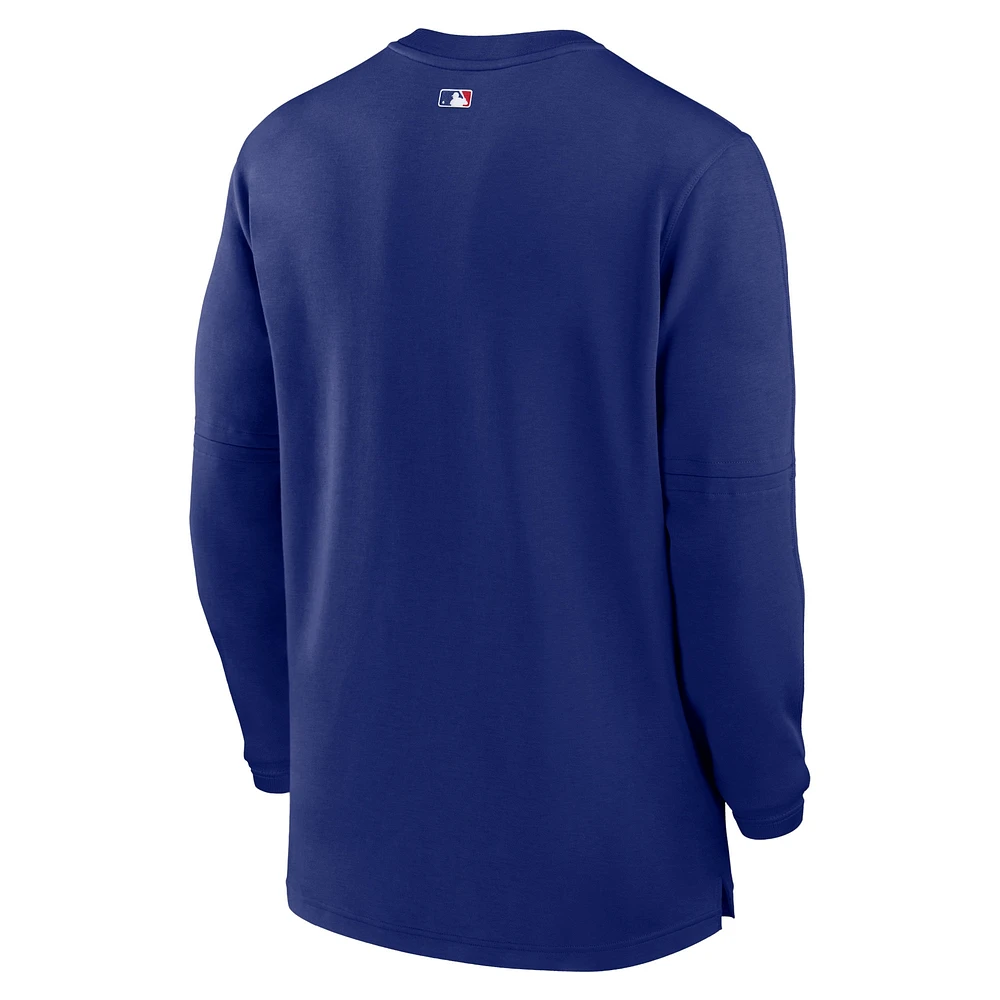 Haut à quart de zip Nike Royal Texas Rangers Authentic Collection Game Time Performance pour homme