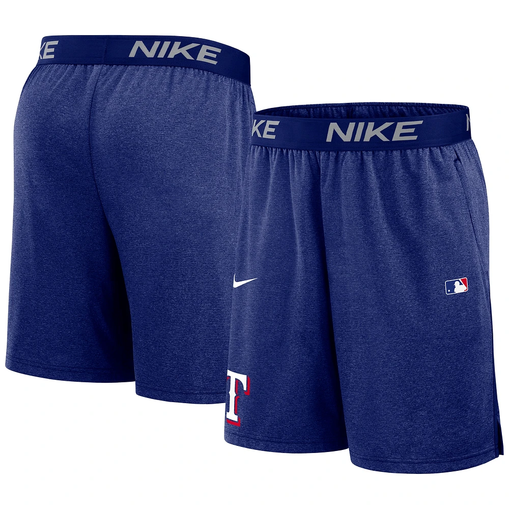 Men's Nike Royal Texas Rangers Authentic Collection Performance Knit Shorts