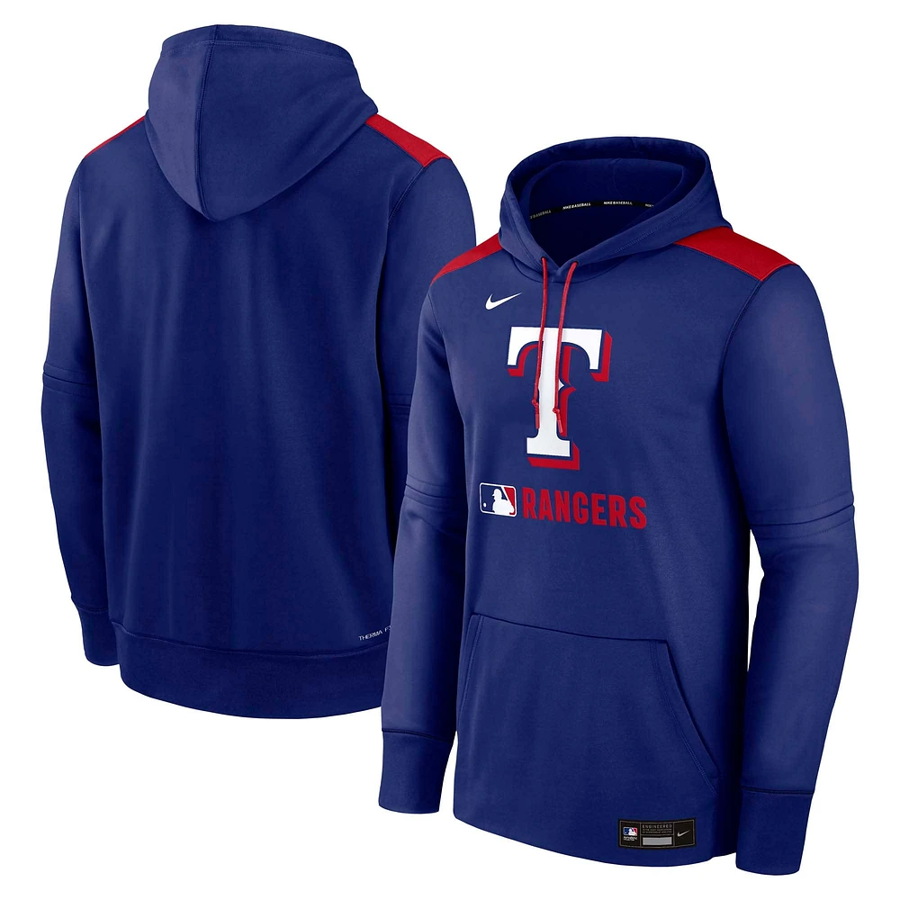 Men's Nike Royal Texas Rangers Authentic Collection Performance Pullover Hoodie