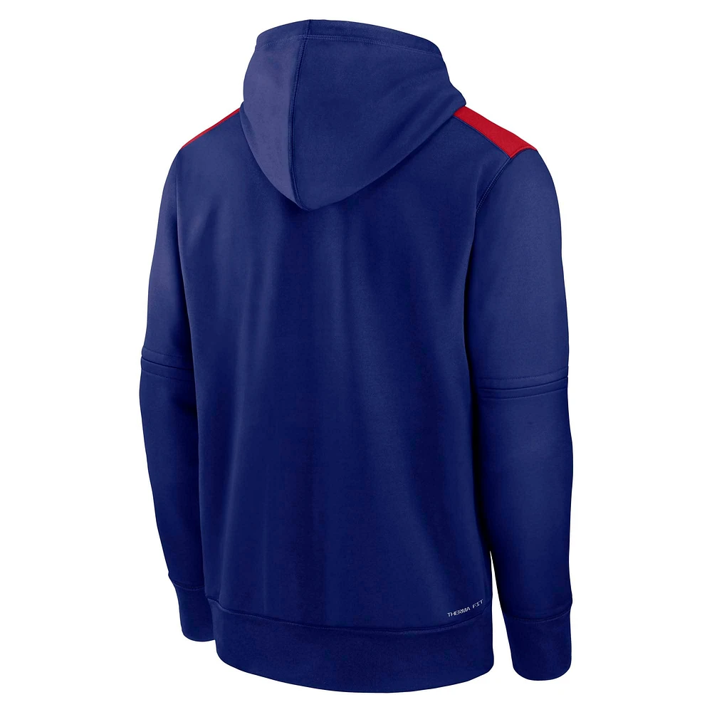 Men's Nike Royal Texas Rangers Authentic Collection Performance Pullover Hoodie