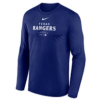 Men's Nike Royal Texas Rangers Authentic Collection Practice Performance Long Sleeve T-Shirt