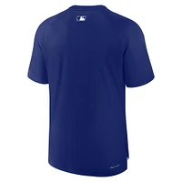 T-shirt de performance raglan d'avant-match Nike Royal Texas Rangers Authentic Collection pour homme