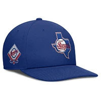 Casquette Snapback Nike Royal Texas Rangers Pro Performance pour homme