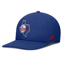 Casquette Snapback Nike Royal Texas Rangers Pro Performance pour homme