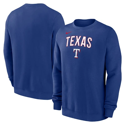 Sweat-shirt Nike Royal Texas Rangers pour homme