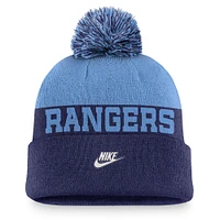 Men's Nike Royal Texas Rangers Rewind Peak Cuffed Knit Hat with Pom