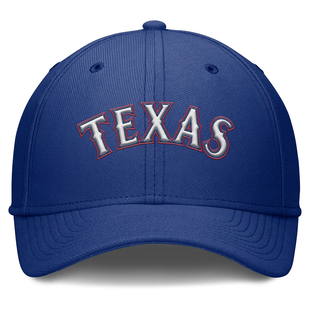 Casquette Nike Royal Texas Rangers Rise Performance Flex pour homme