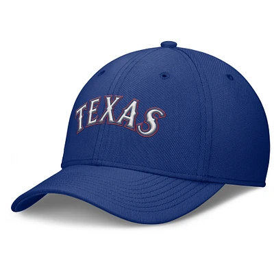 Casquette Nike Royal Texas Rangers Rise Performance Flex pour homme