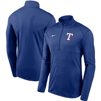 Veste à enfiler demi-zip Nike Royal Texas Rangers Team Logo Element Performance pour homme