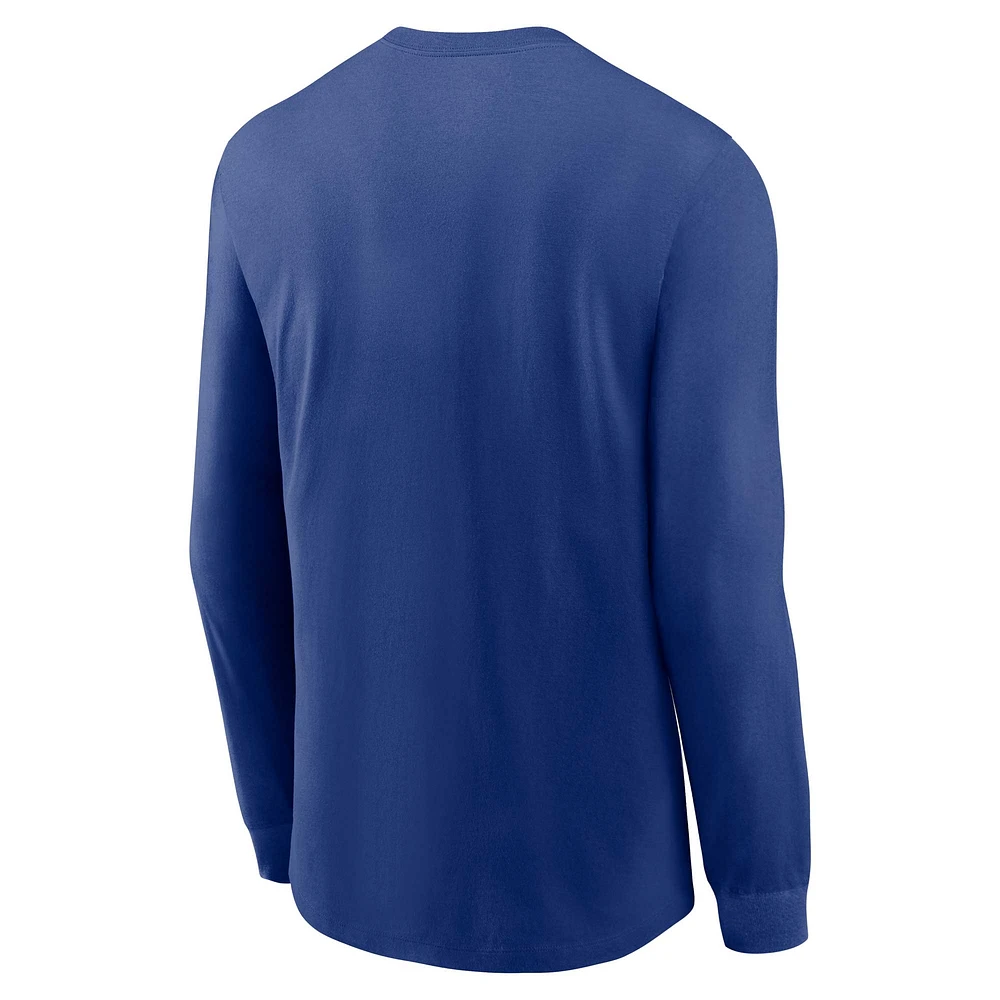 Men's Nike Royal Texas Rangers Tri Code Diamond Long Sleeve T-Shirt