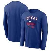 Men's Nike Royal Texas Rangers Tri Code Diamond Long Sleeve T-Shirt