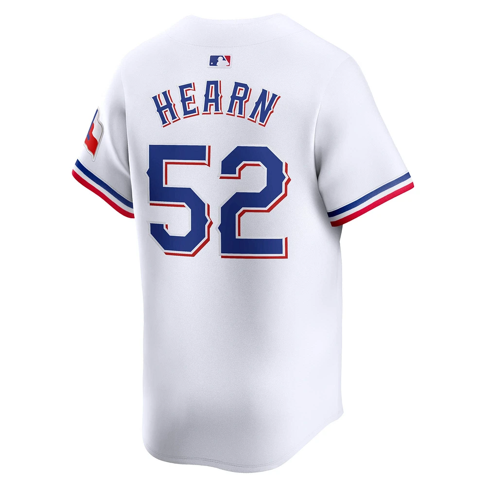 Men's Nike Taylor Hearn White Texas Rangers Home Limited Player Jersey