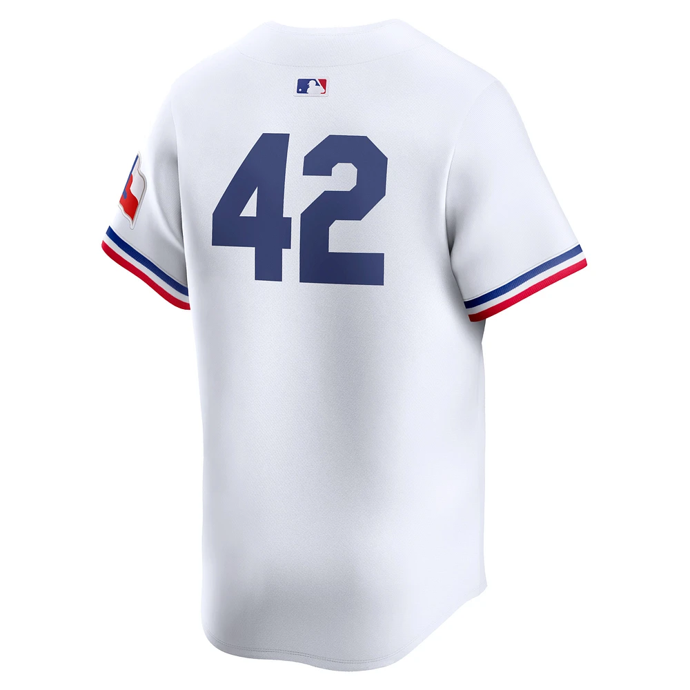 Men's Nike  White Texas Rangers 2024 Jackie Robinson Day Home Limited Jersey