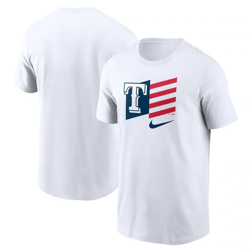 Lids Texas Rangers Nike Americana Flag T-Shirt - White