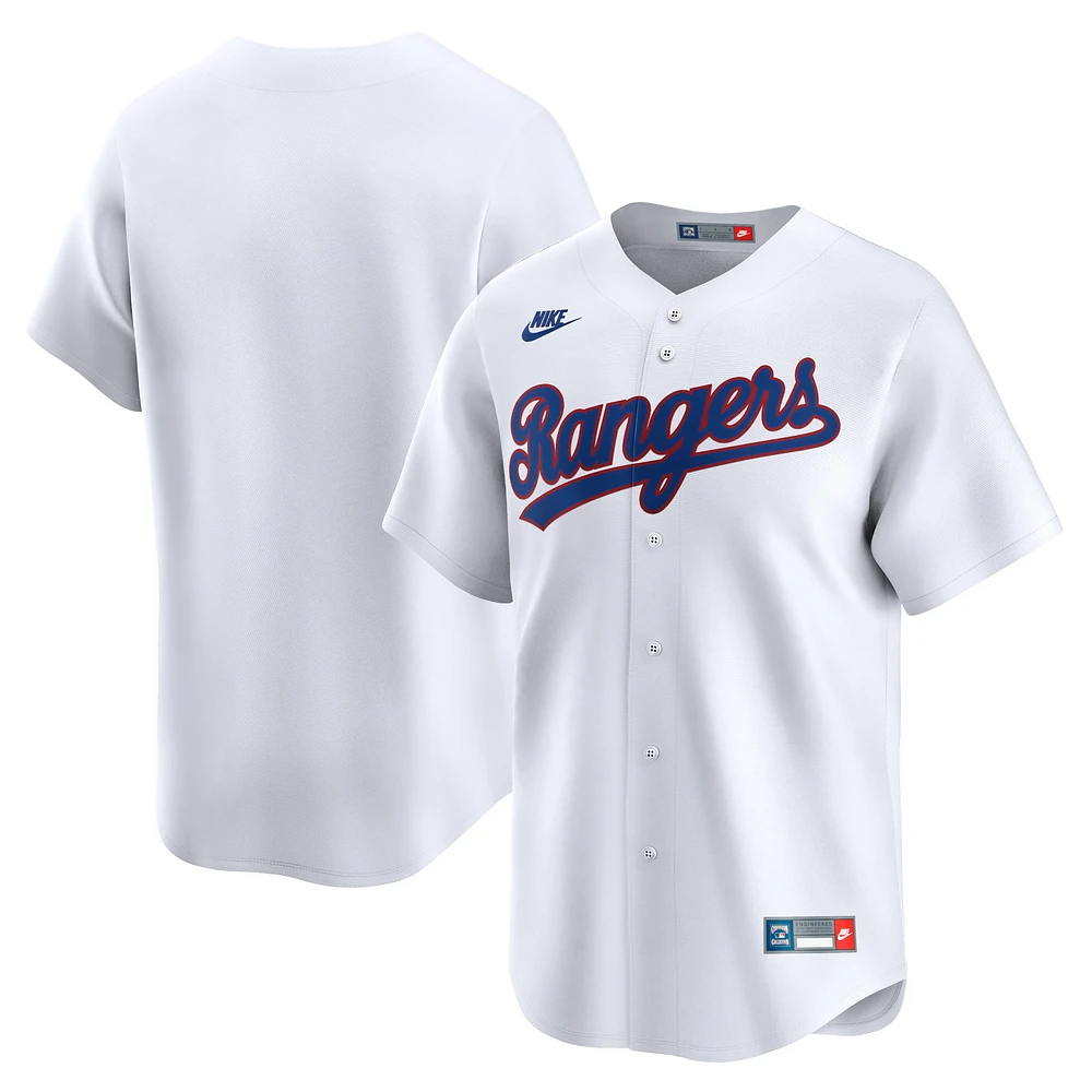 Maillot Nike Texas Rangers Cooperstown Collection Limited pour homme, blanc, blanc