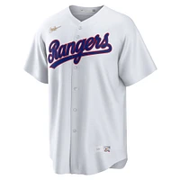 Maillot de l'équipe Nike Texas Rangers Home Cooperstown Collection pour homme, blanc, blanc