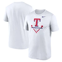 T-shirt Nike blanc Texas Rangers Icon Legend Performance pour homme