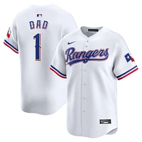 Men's Nike White Texas Rangers #1 Dad Home Limited Jersey