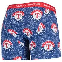 Men's Pair of Thieves Royal/Black Texas Rangers Super Fit 2-Pack Boxer Briefs Set