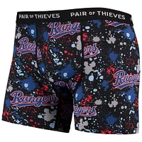 Men's Pair of Thieves Royal/Black Texas Rangers Super Fit 2-Pack Boxer Briefs Set