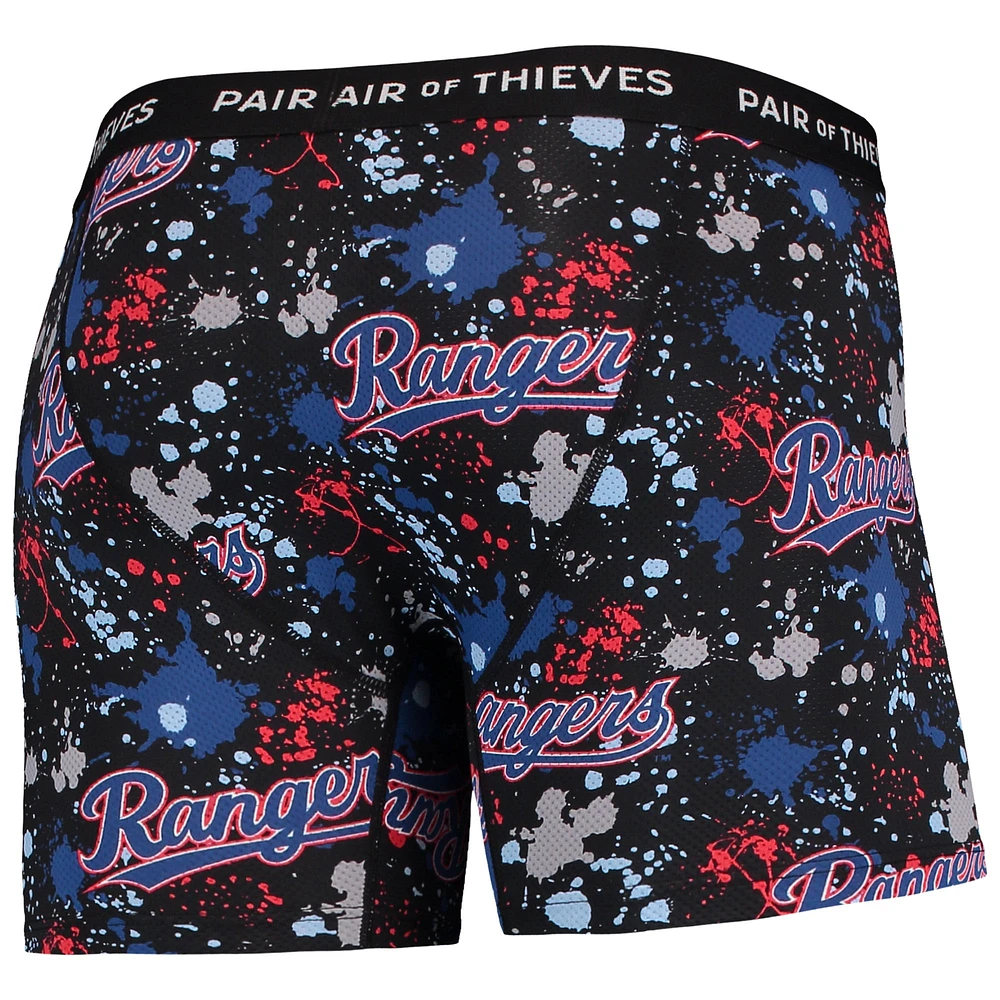 Men's Pair of Thieves Royal/Black Texas Rangers Super Fit 2-Pack Boxer Briefs Set
