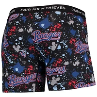 Men's Pair of Thieves Royal/Black Texas Rangers Super Fit 2-Pack Boxer Briefs Set