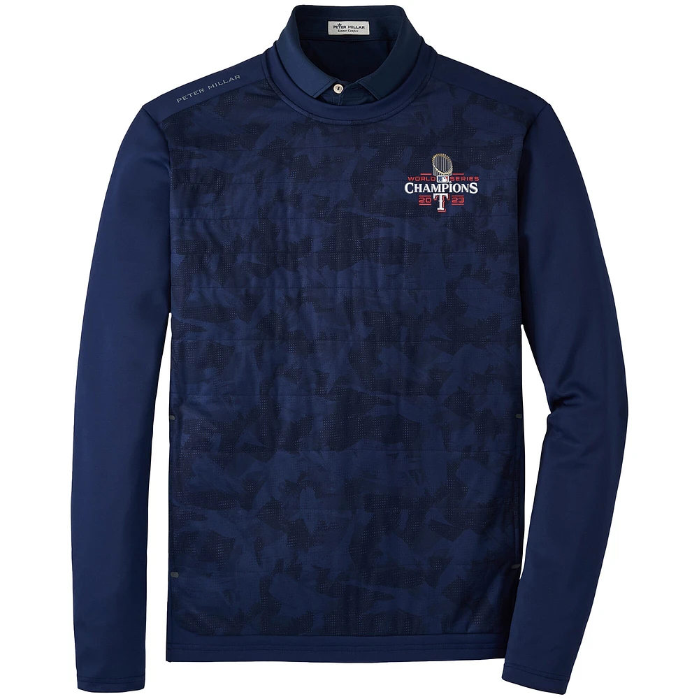 Sweat-shirt Peter Millar Navy Texas Rangers 2023 World Series Champions Bond Elite pour hommes