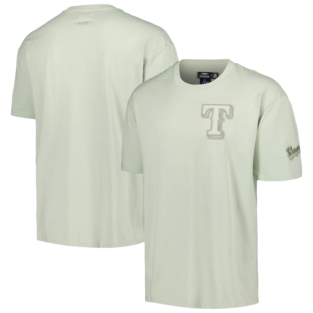 Men's Pro Standard Mint Texas Rangers Neutral CJ Dropped Shoulders T-Shirt