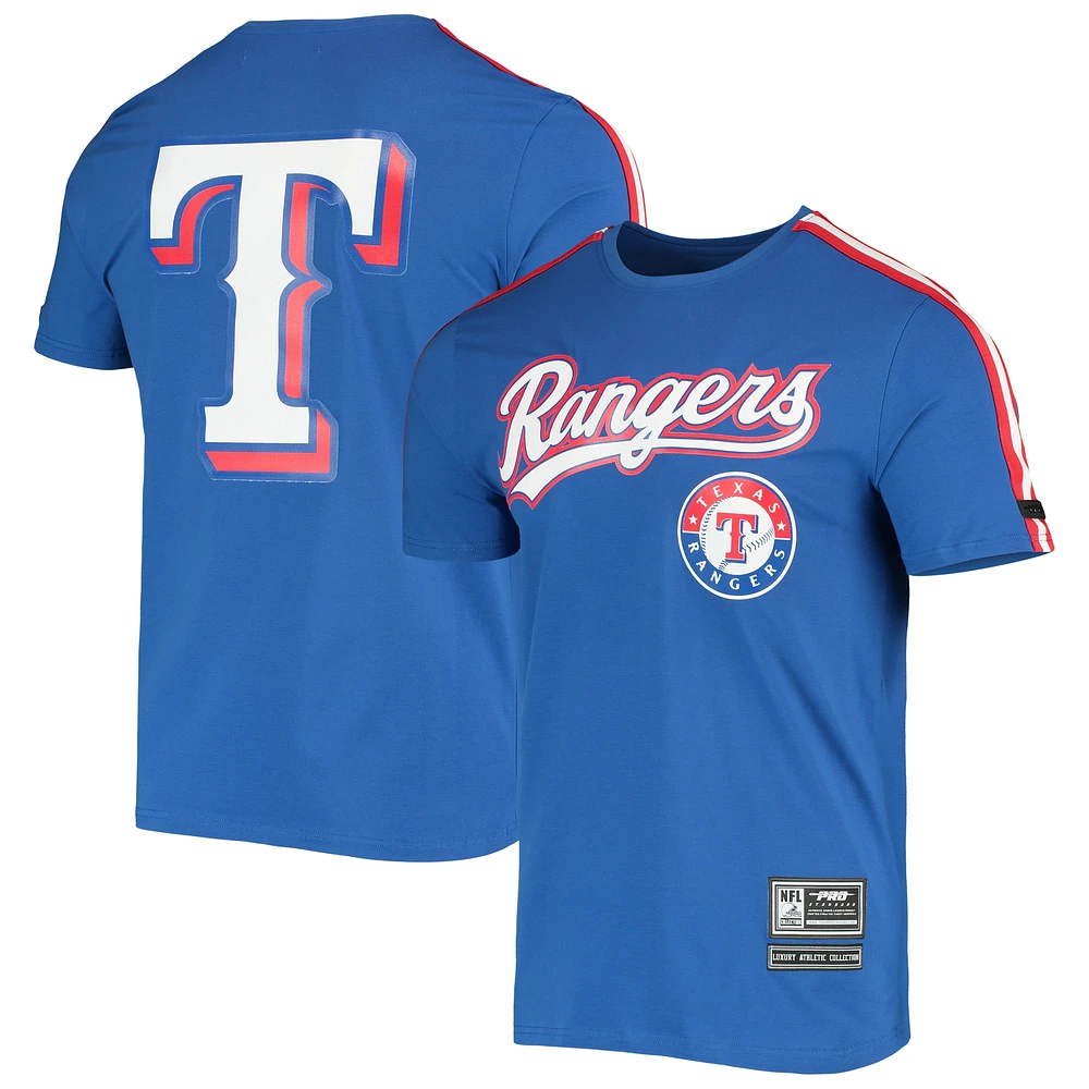 Men's Pro Standard Royal/Red Texas Rangers Taping T-Shirt