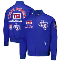 Men's Pro Standard Royal Texas Rangers Area Code Twill Full-Zip Jacket