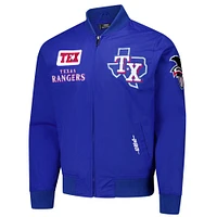 Men's Pro Standard Royal Texas Rangers Area Code Twill Full-Zip Jacket