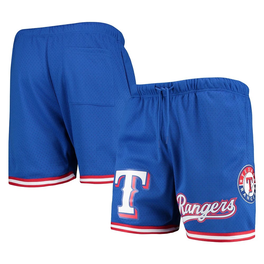 Short en maille à logo Pro Standard Royal Texas Rangers pour homme