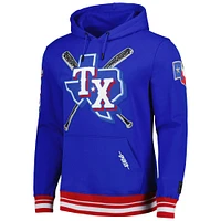 Men's Pro Standard Royal Texas Rangers Mash Up Logo Pullover Hoodie