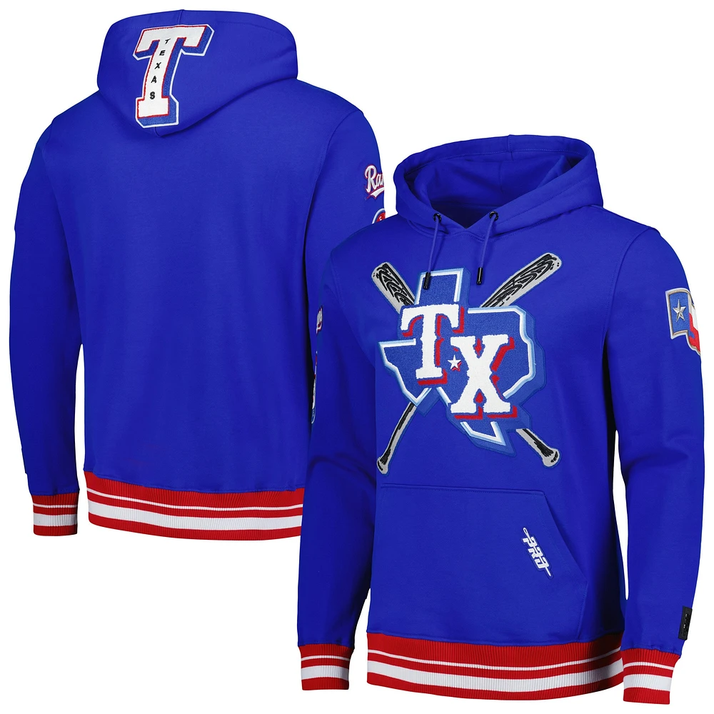 Chandail à capuchon avec logo Mash Up des Royal Texas Rangers Pro Standard pour hommes